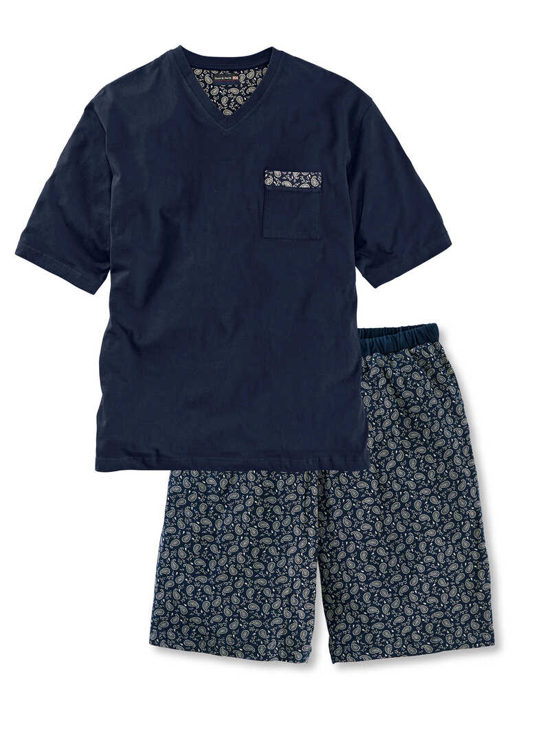 Produktbild zu Shorty-Pyjama-Set mit Paisleys