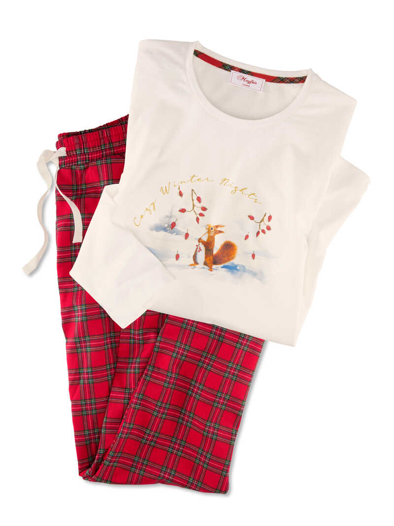 Produktbild zu Pyjama Winter Squirrel mit Karohose