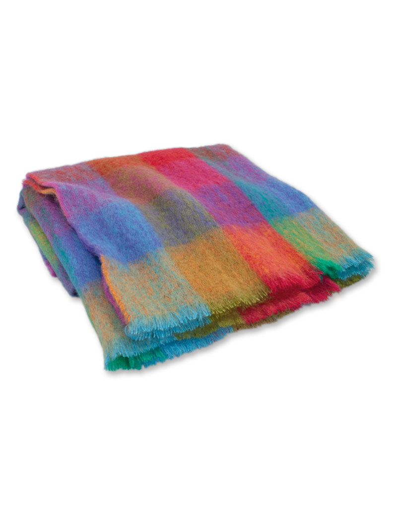 Produktbild zu Bunte Decke aus Mohair und Wolle