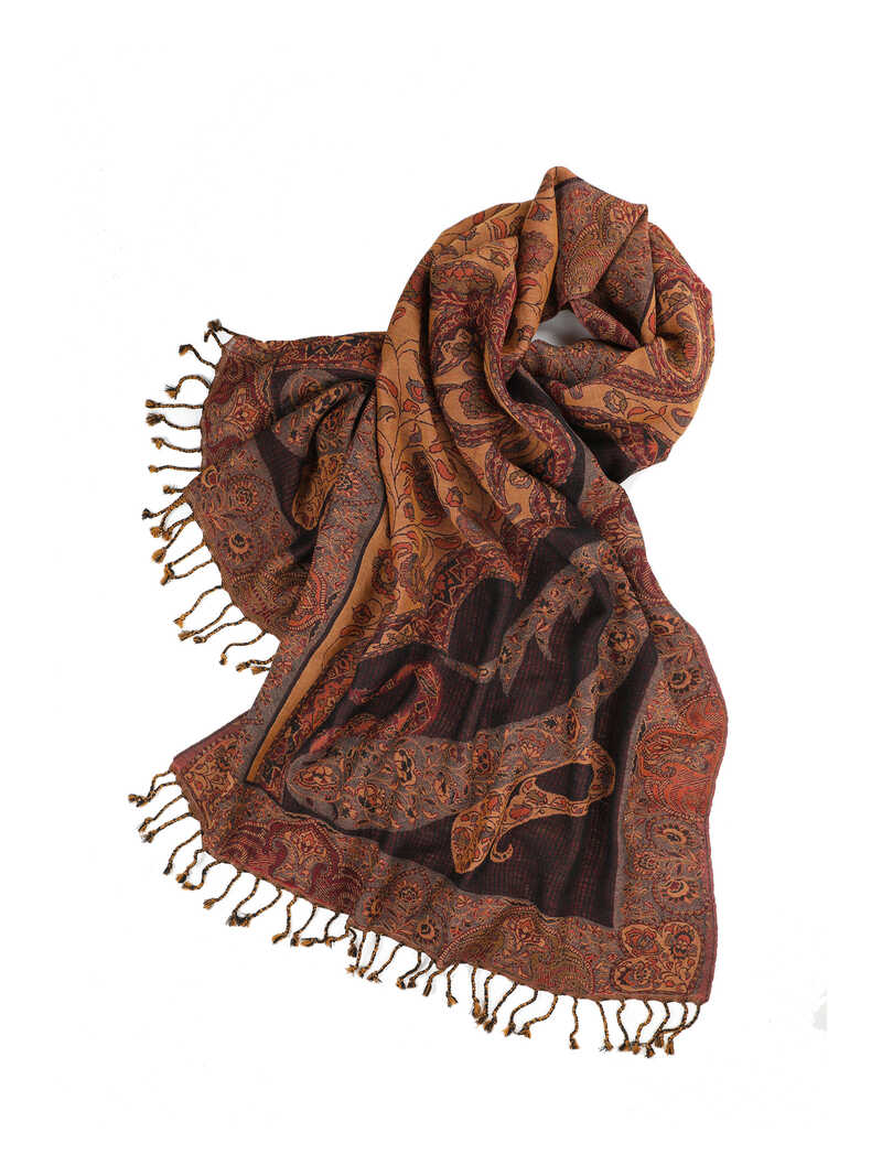 Alternatives Bild 1 zu Jacquard-Wolltuch mit Paisleys