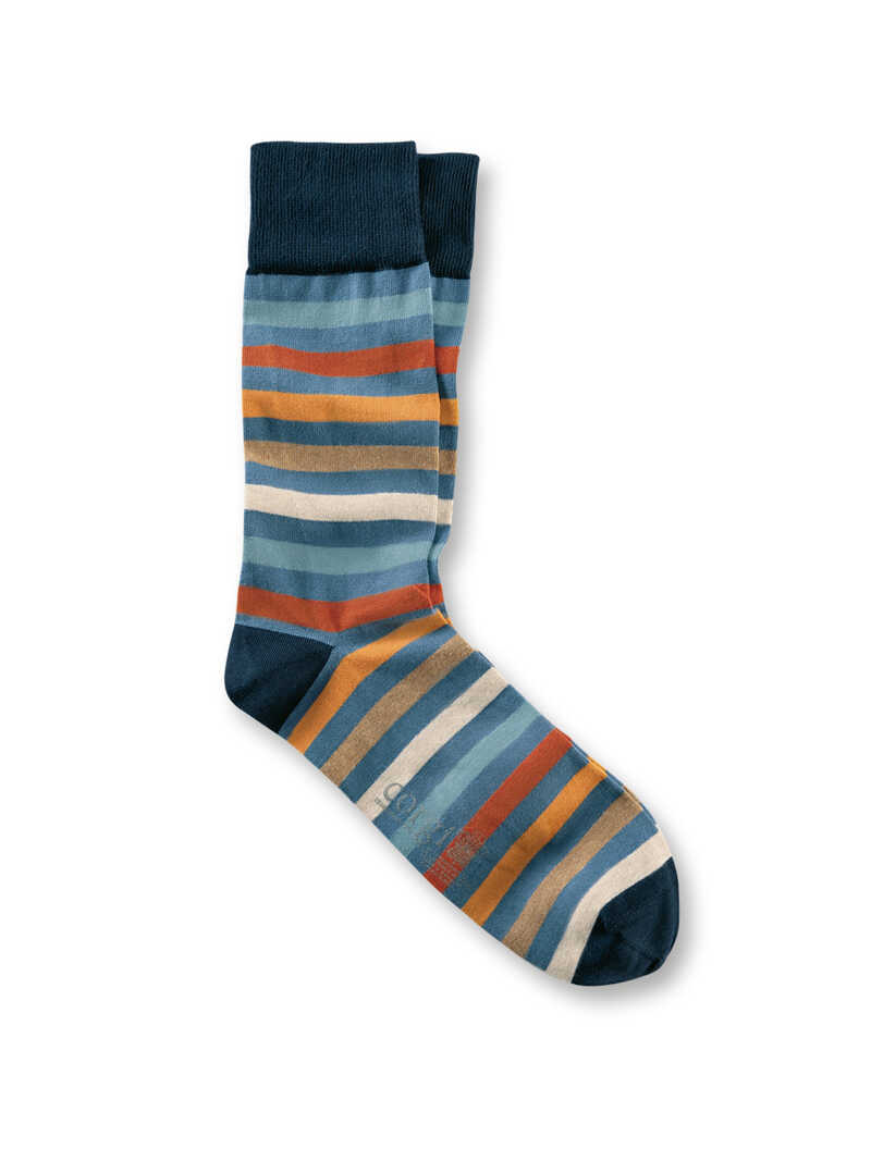 Corgi-Socken im bunten Streifendessin