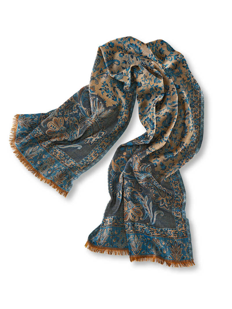 Alternatives Bild 1 zu Jacquard-Wolltuch mit Paisleys