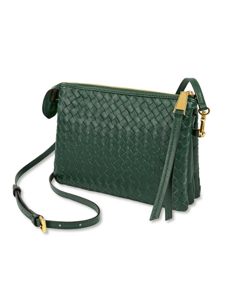 Produktbild zu Flechttasche aus Nappaleder