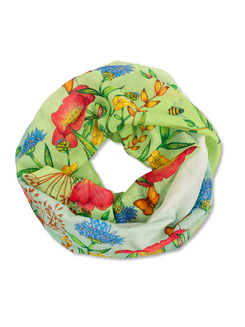 Alternatives Bild 1 zu Groer Loopschal mit Blumen