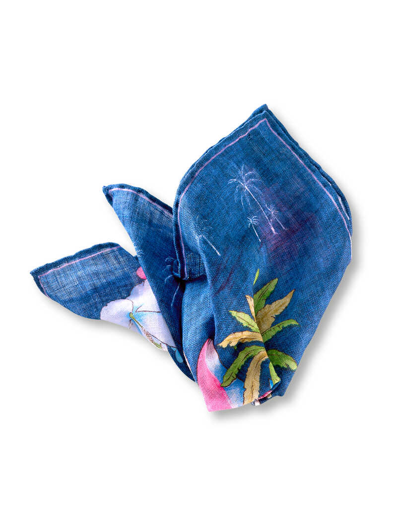 Alternatives Bild 1 zu Leinen-Einstecktuch mit Auto