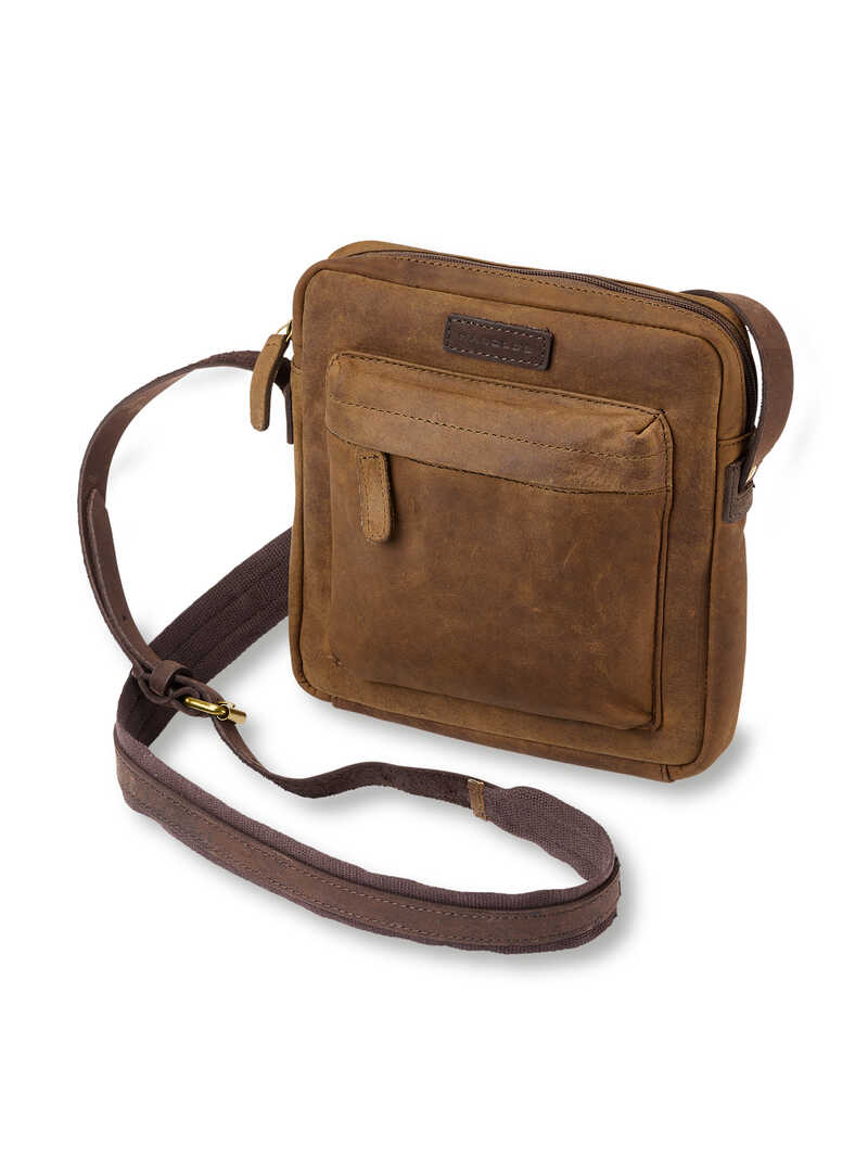 Produktbild zu Schultertasche aus Sattelleder