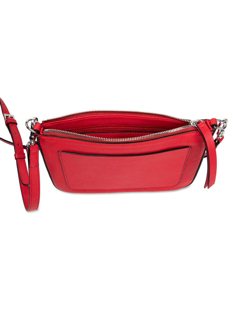 Alternatives Bild 1 zu Rote Leder-Umhngetasche