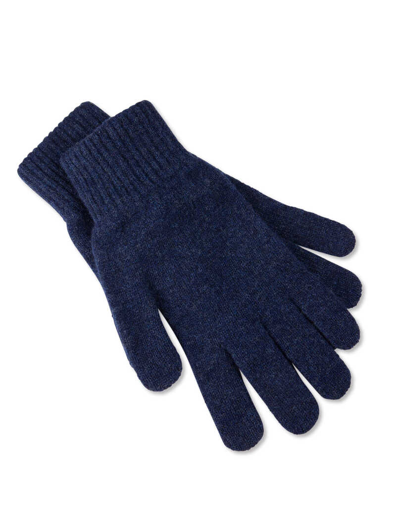 Produktbild zu Blaue Strickhandschuhe