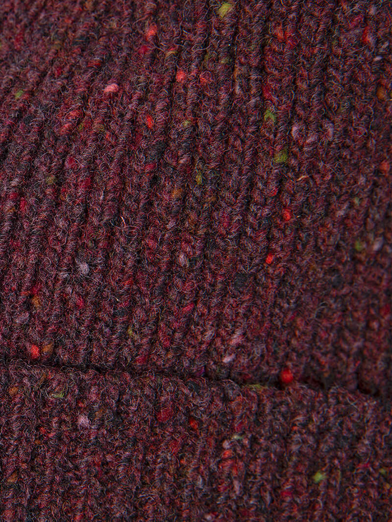 Alternatives Bild 1 zu Rote Strickmtze Donegalgarn