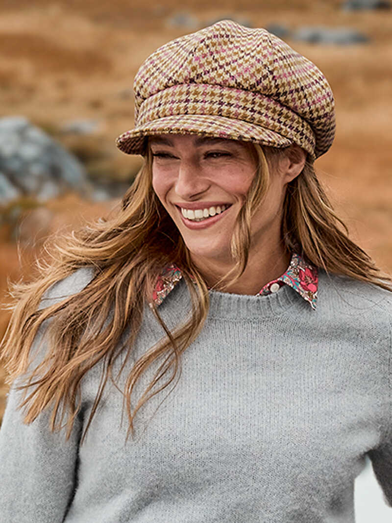 Alternatives Bild 2 zu Newsboy-Kappe aus Moon-Tweed