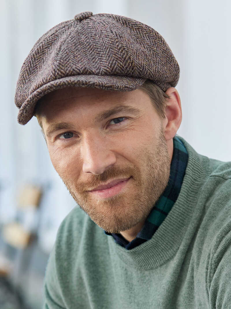 Alternatives Bild 1 zu Harris-Tweed-Kappe im Bakerboy Stil