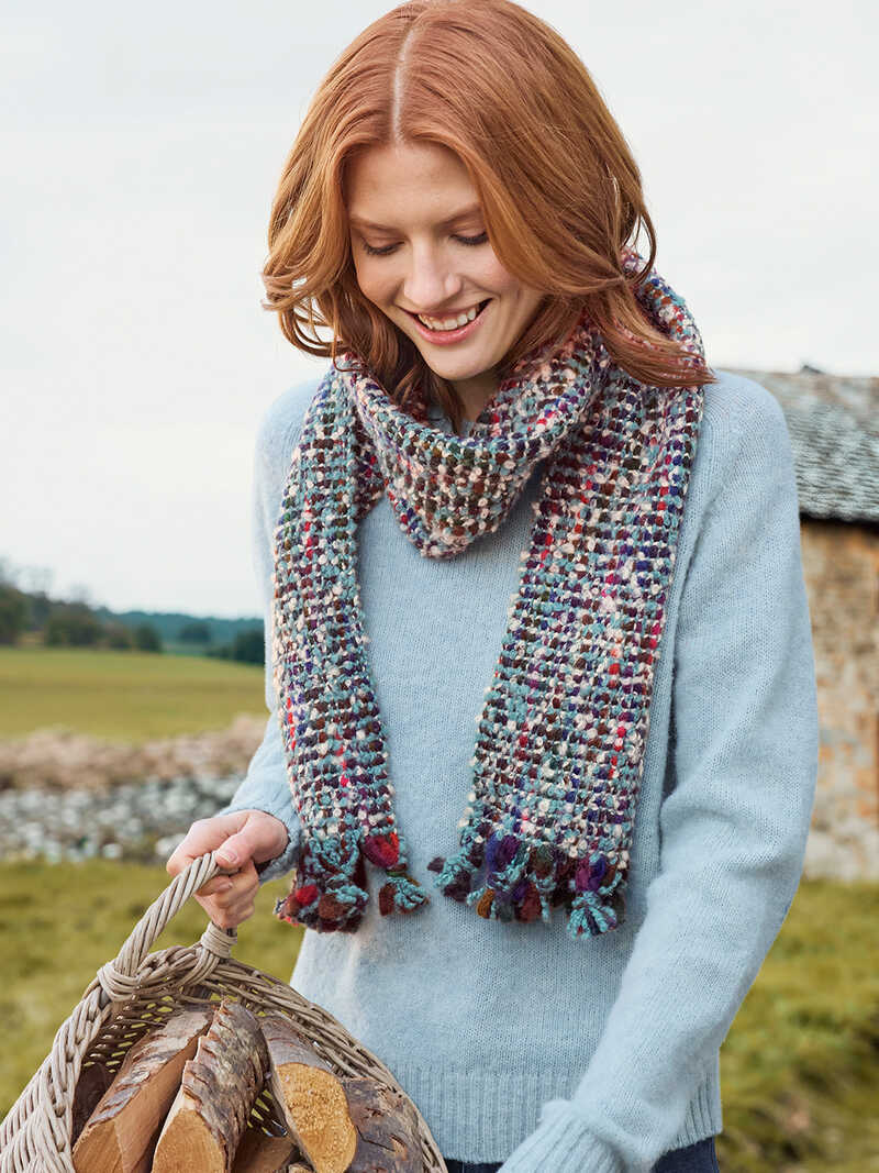 Alternatives Bild 4 zu Wollschal in Tweedoptik