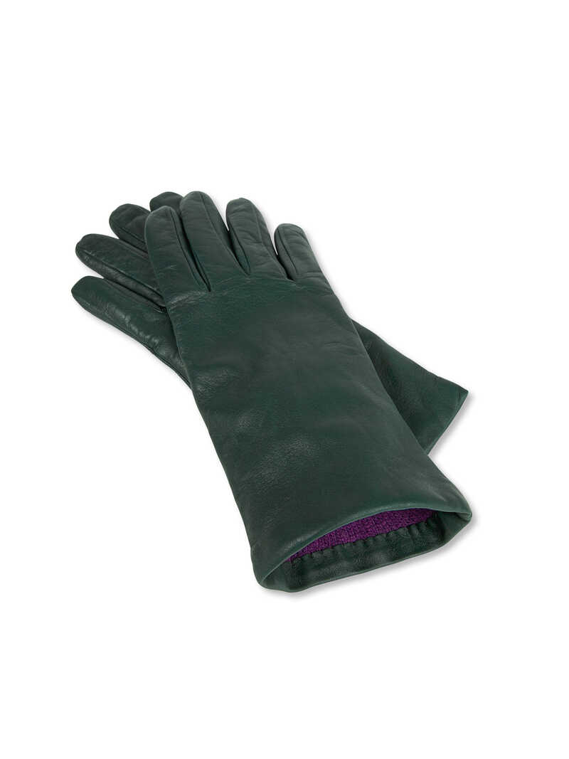 Produktbild zu Grne Lederhandschuhe mit Kaschmirfutter