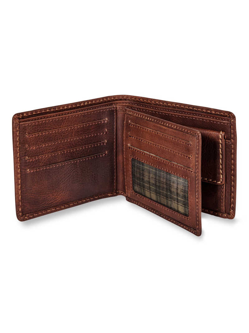 Produktbild zu Leder-Portemonnaie naturbelassenes Rindsleder