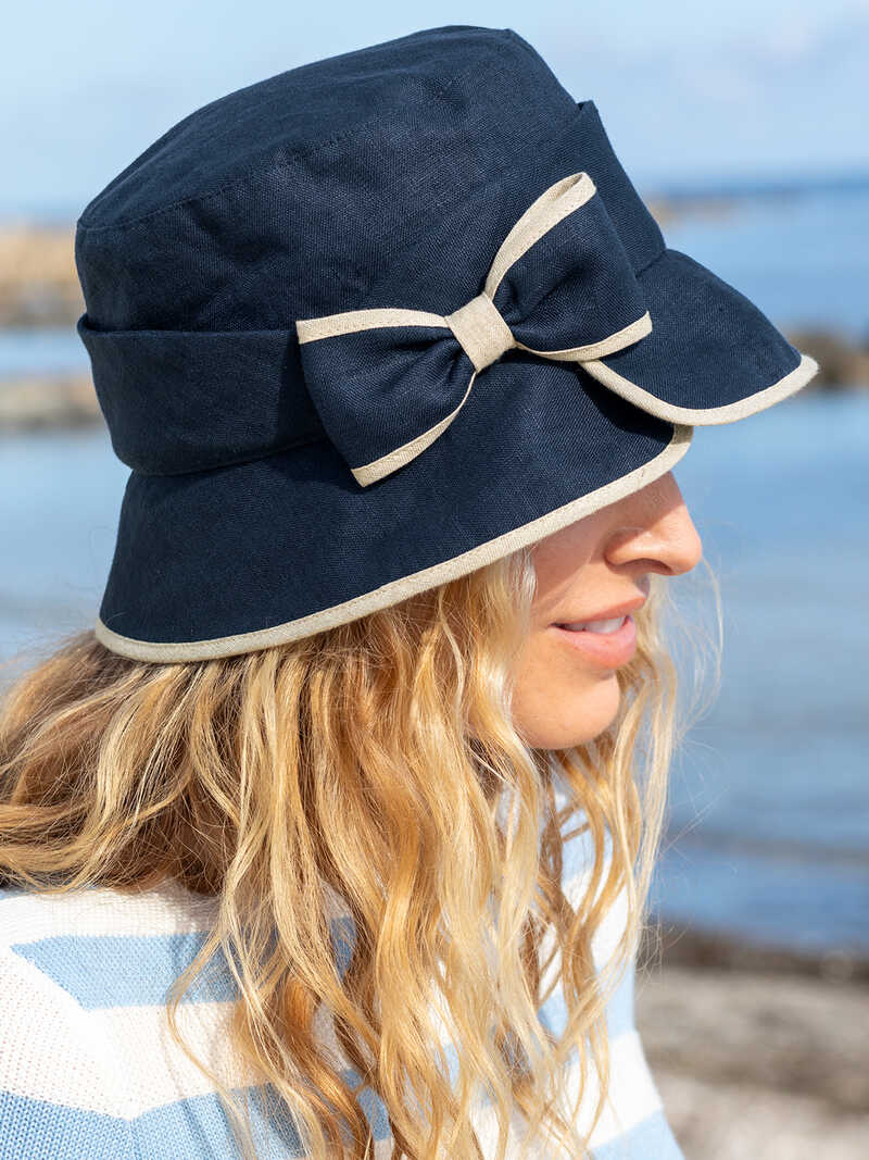 Alternatives Bild 2 zu Leinenhut Eileen mit Schleife