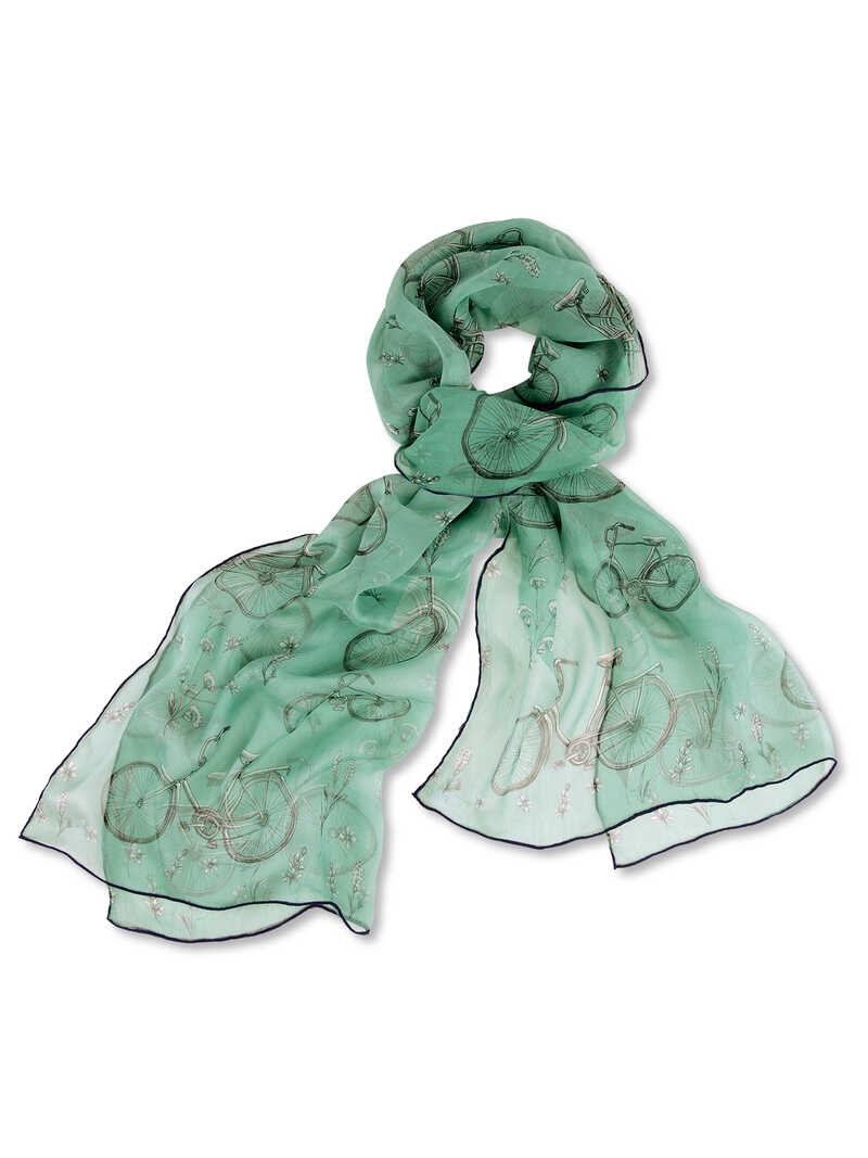 Produktbild zu Seidenschal Fahrr�der