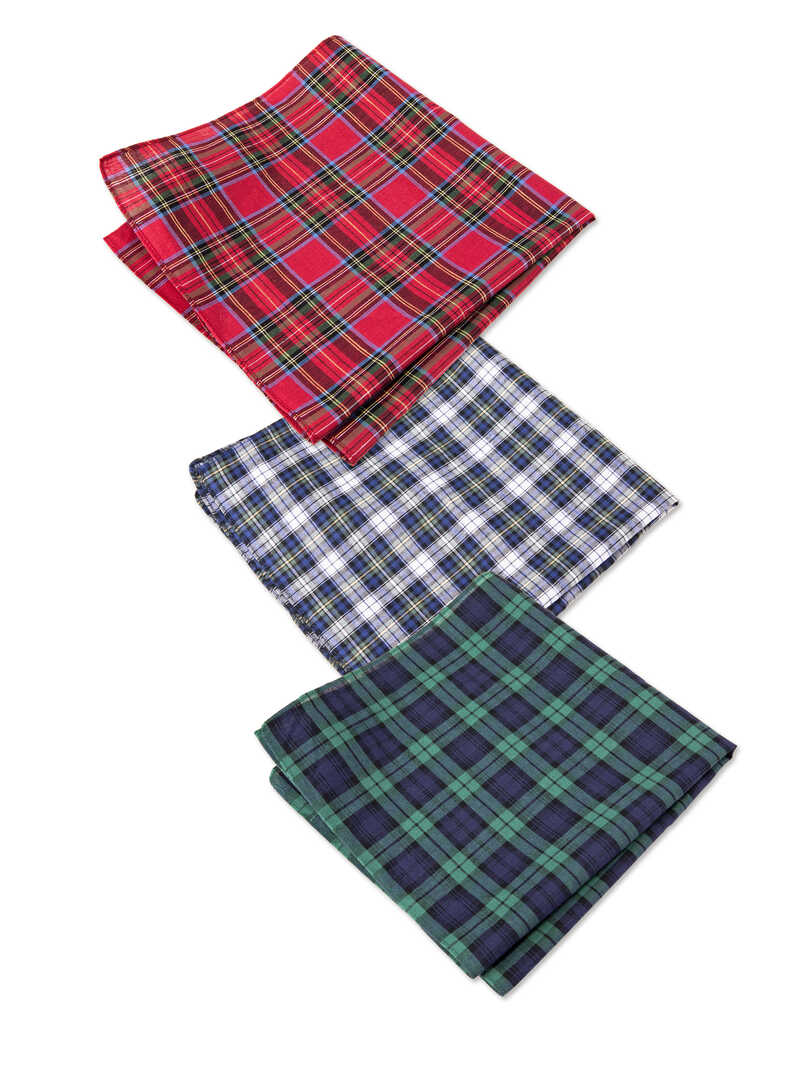 Alternatives Bild 1 zu Taschent�cherset im Tartan Look