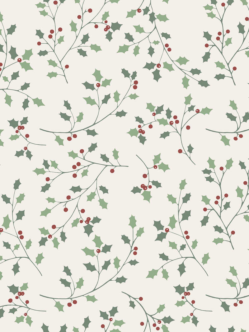 Alternatives Bild 1 zu Wende-Bettwsche Ilex und rote Streifen aus Flanell