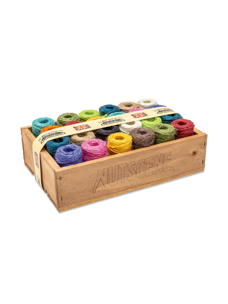 Produktbild zu Holzbox mit Jutegarn