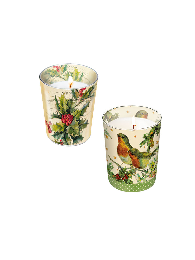 Produktbild zu Teelichthalter mit traditionellen Weihnachtsmotiven