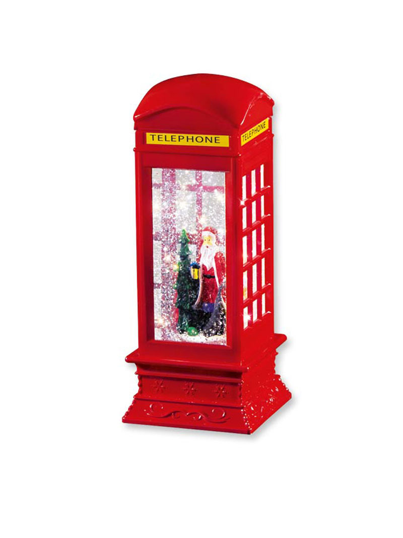 Produktbild zu Beleuchtete Schneekugel Rote Telefonzelle