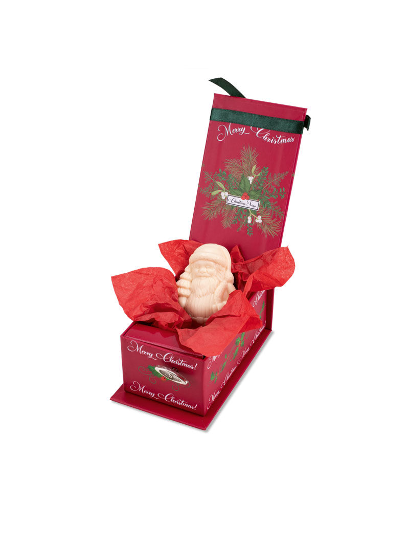 Produktbild zu Spieluhr mit Weihnachtsmann aus Seife