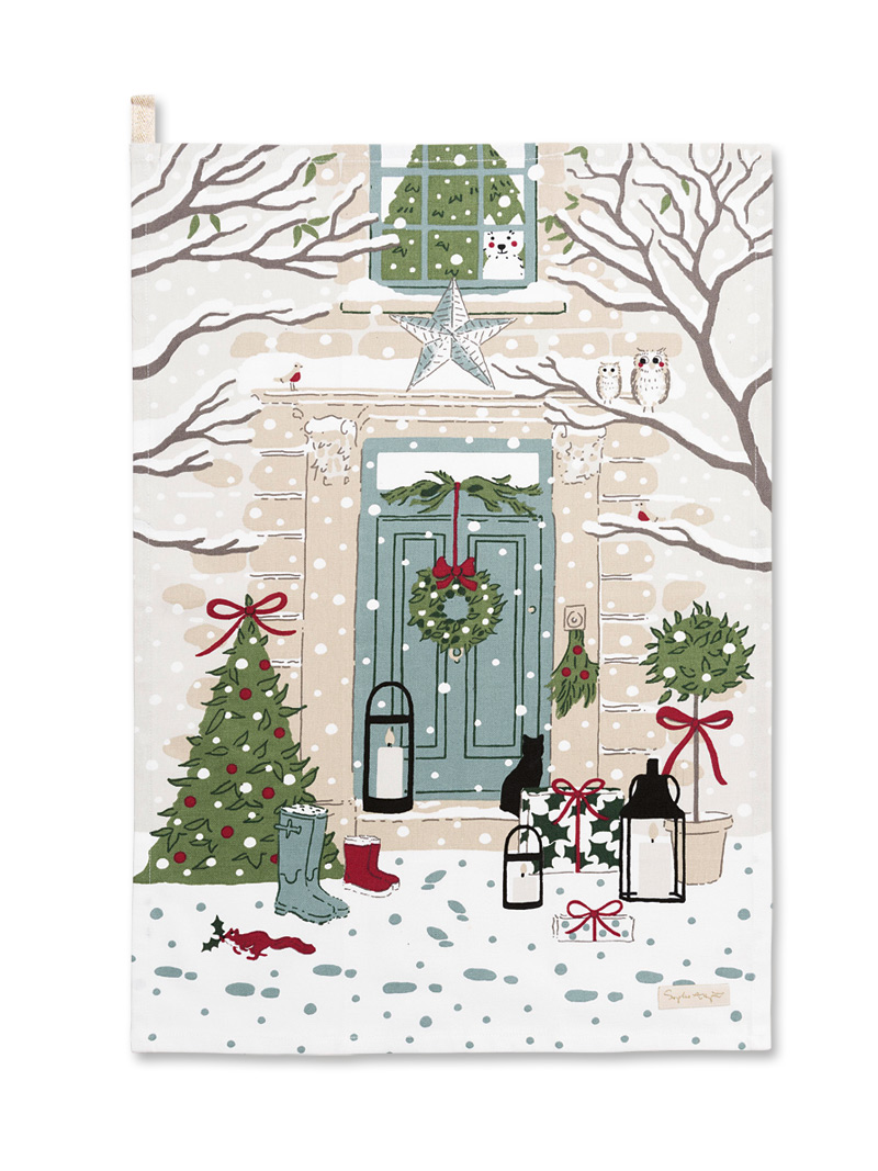 Produktbild zu Geschirrtuch mit Weihnachtsmotiv