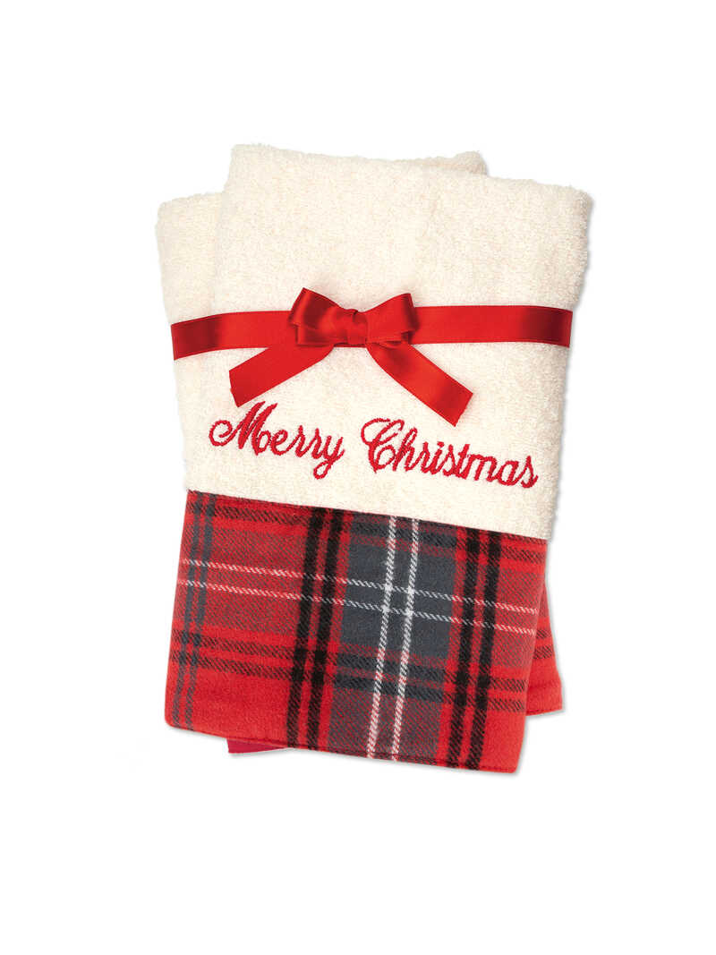 Produktbild zu Gstehandtcher mit rotem Karomuster