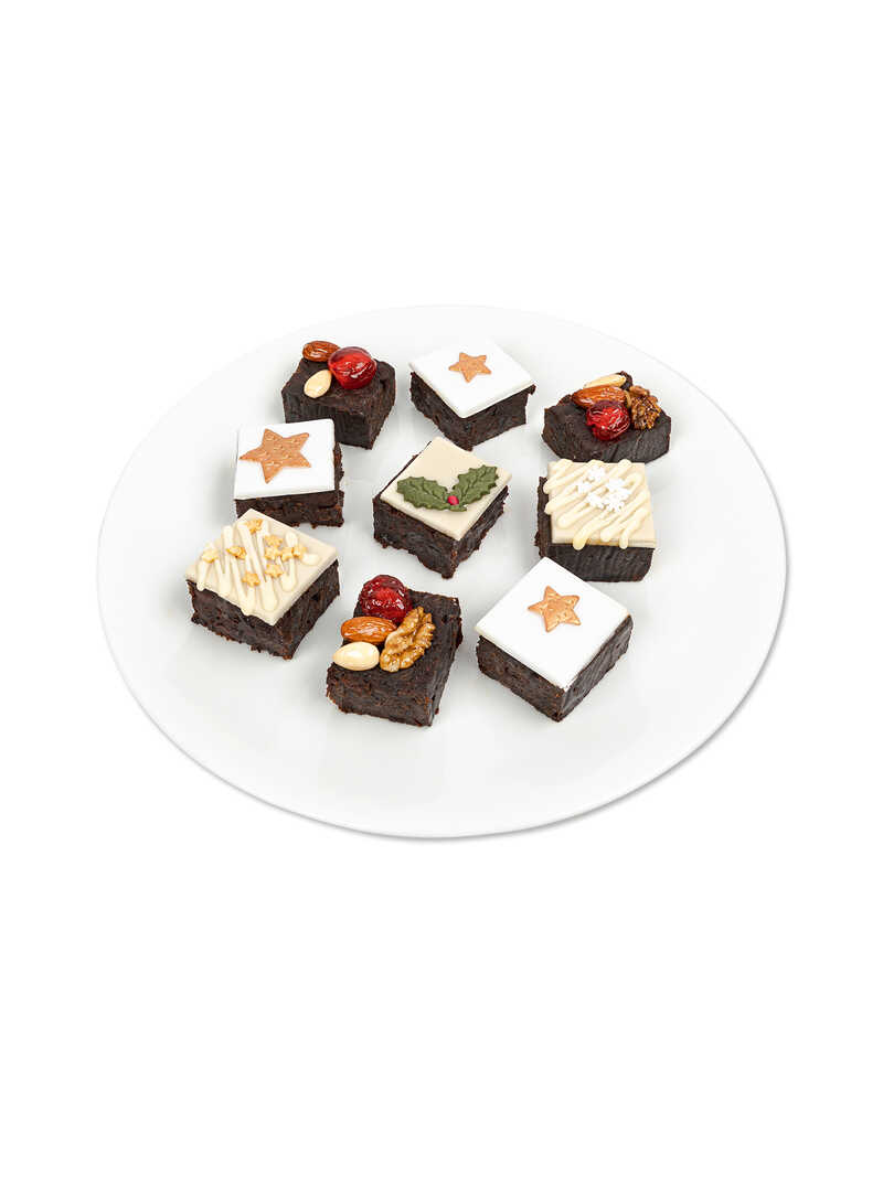 Alternatives Bild 1 zu Neun Stcke Weihnachtskuchen mit Zuckerguss