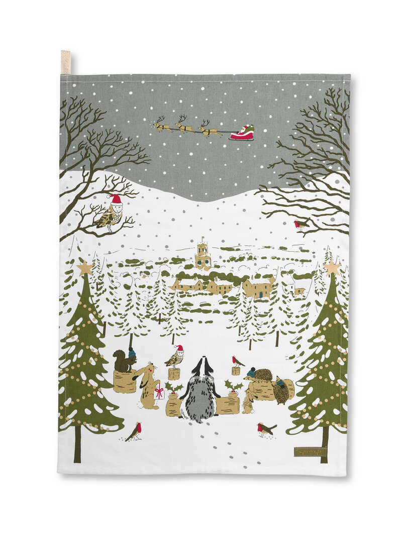 Produktbild zu Geschirrtuch mit Weihnachtsmotiv Festive Forest