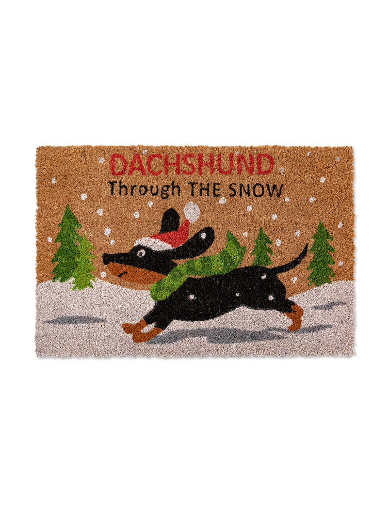 Produktbild zu Weihnachts-Fumatte mit Dachshund