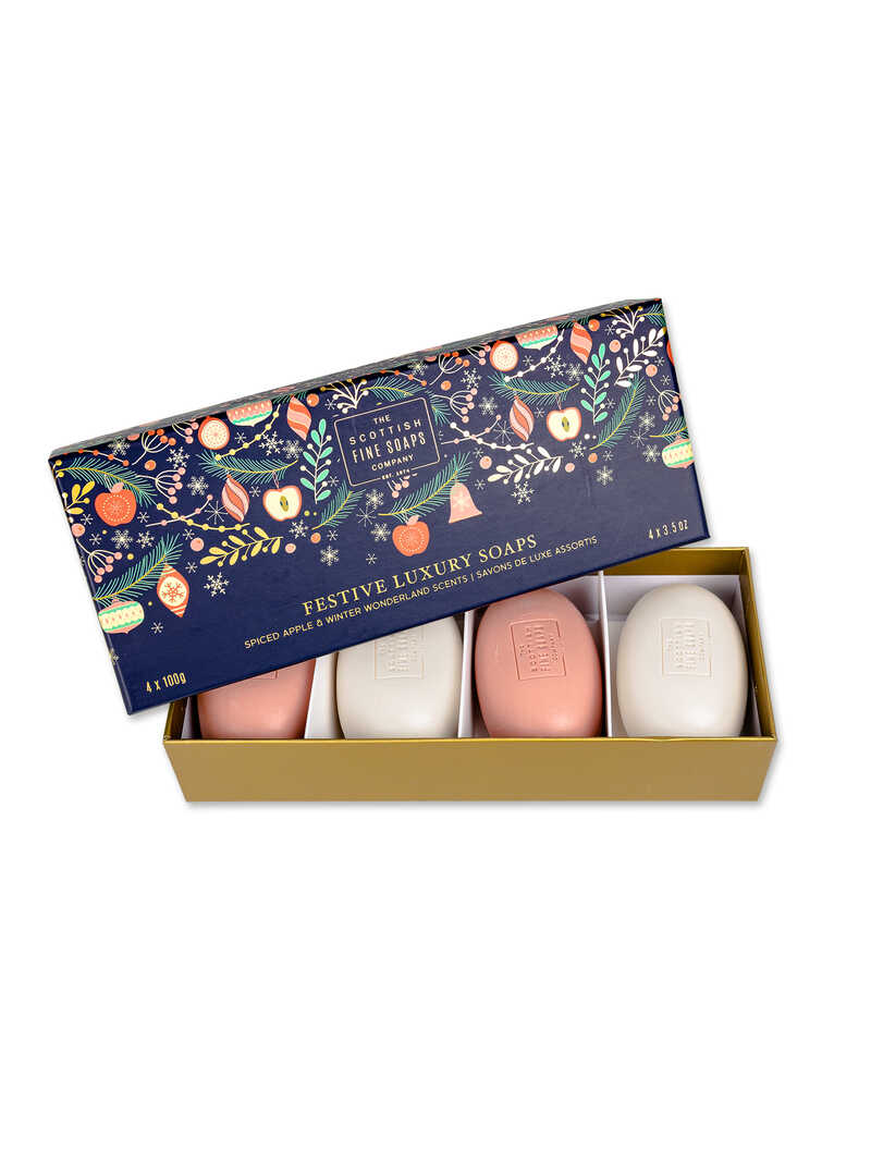 Produktbild zu Seifen-Geschenkset Festive Luxury Soaps aus Schottland