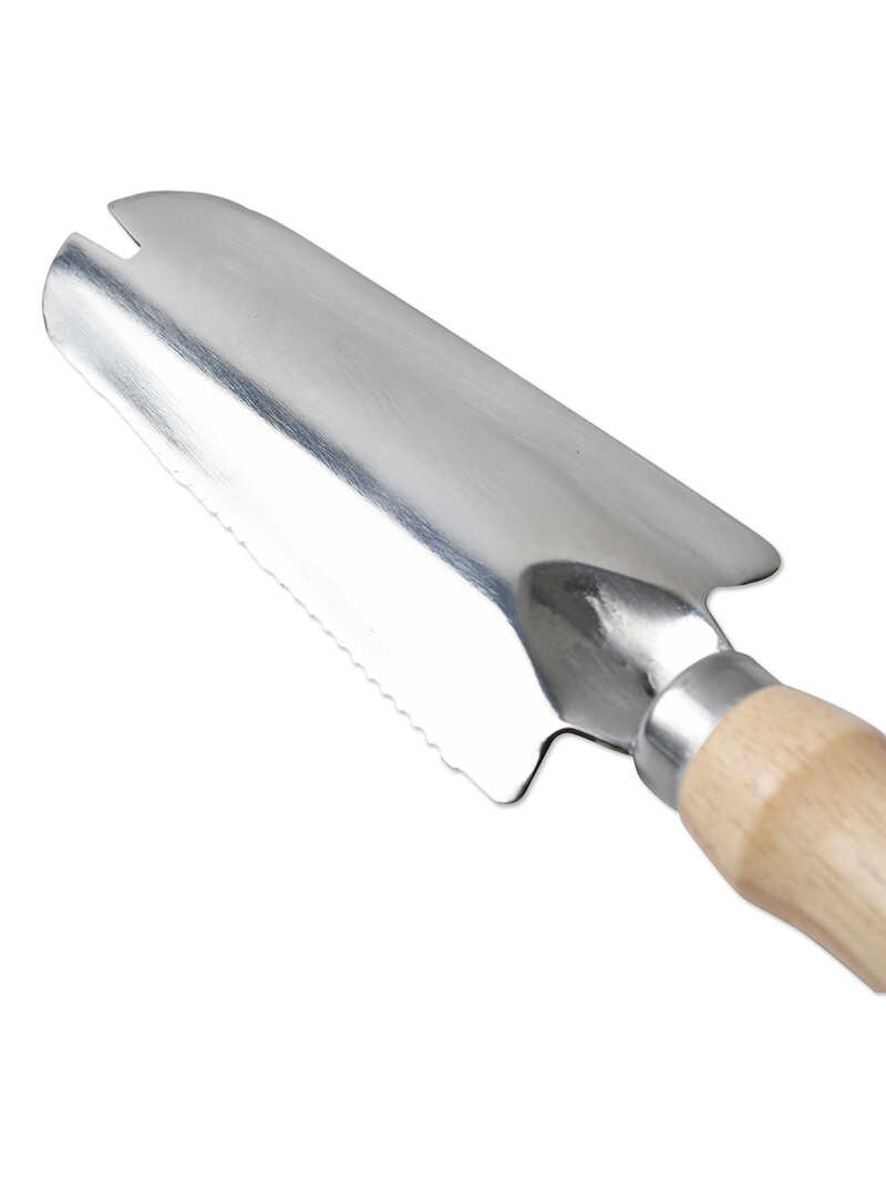 Alternatives Bild 3 zu Pflanz-Unkraut-Schaufel aus rostfreiem Edelstahl mit eingravierter Mess-Skala Hartholz-Griff