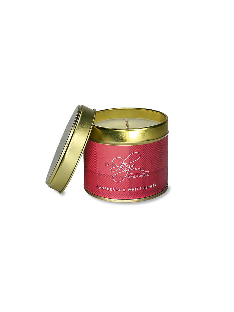 Produktbild zu Duftkerze 'Raspberry & White Ginger' mit Wachs aus Soja und Pflanzenlen