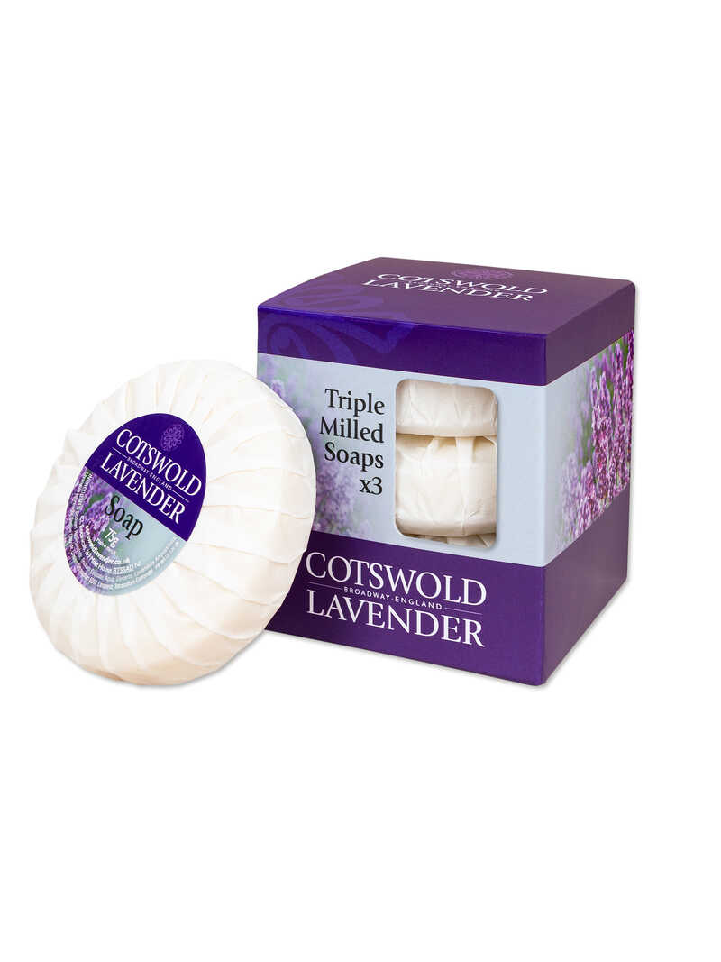 Produktbild zu Geschenkbox Lavendelseife 3er-Set