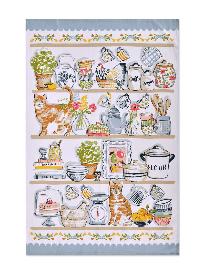 Produktbild zu Baumwoll-Geschirrtuch Pantry Cats