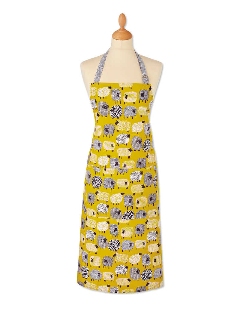 Produktbild zu Gelbe Kchenschrze mit Schafen