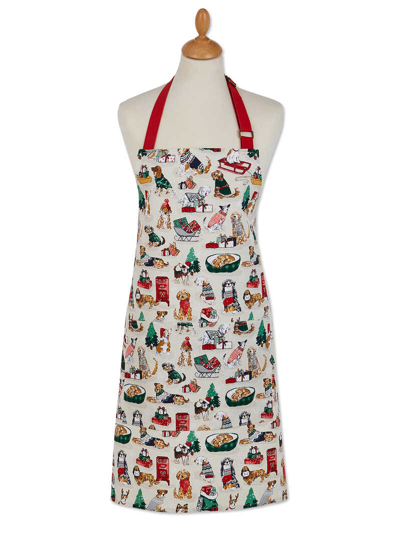 Produktbild zu Kchenschrze mit Weihnachts-Hunden