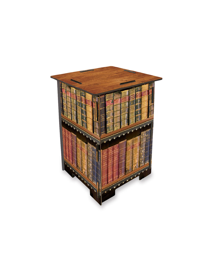 Produktbild zu Hocker und Beistelltisch mit Bcher-Motiv