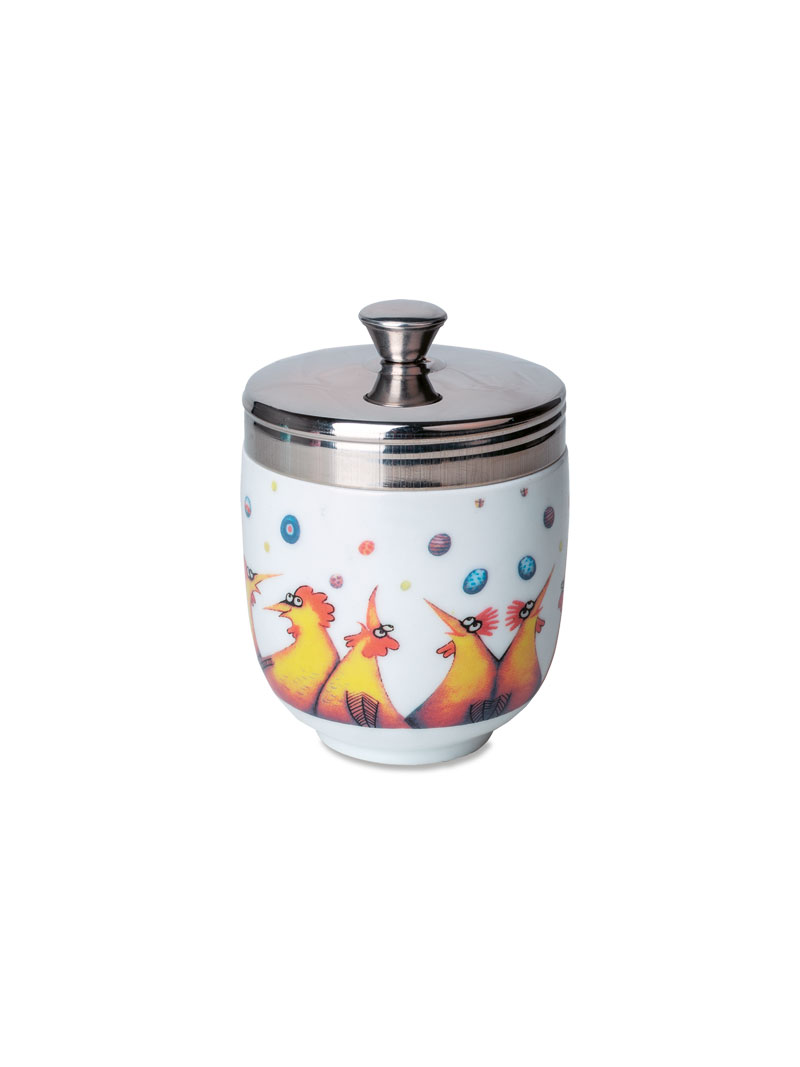 Egg Coddler mit Hühnermotiv Für Eier im British Style
