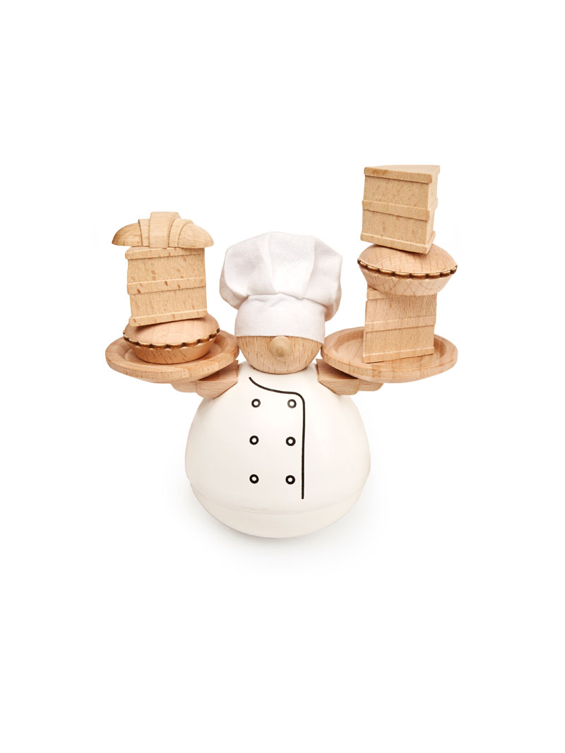 Alternatives Bild 1 zu Stapelspiel mit B�cker und Kuchen aus Holz
