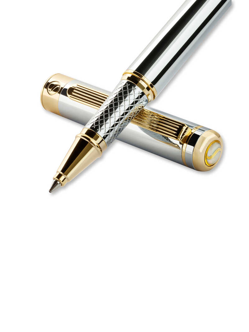 Alternatives Bild 1 zu Luxuriser Tintenroller aus Messing mit Silber-Chrom-Finish