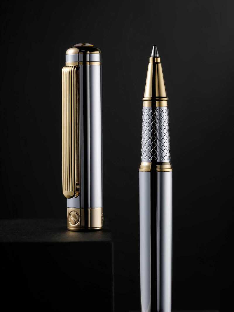 Alternatives Bild 3 zu Luxuriser Tintenroller aus Messing mit Silber-Chrom-Finish