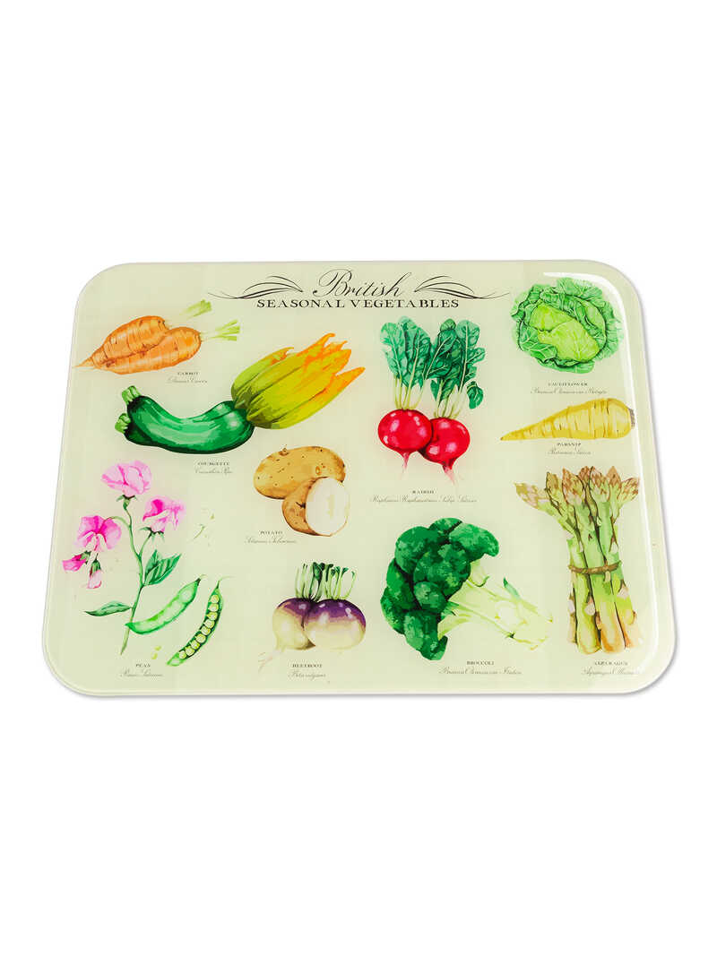 Produktbild zu Gro�e K�chenglasplatte British Vegetables