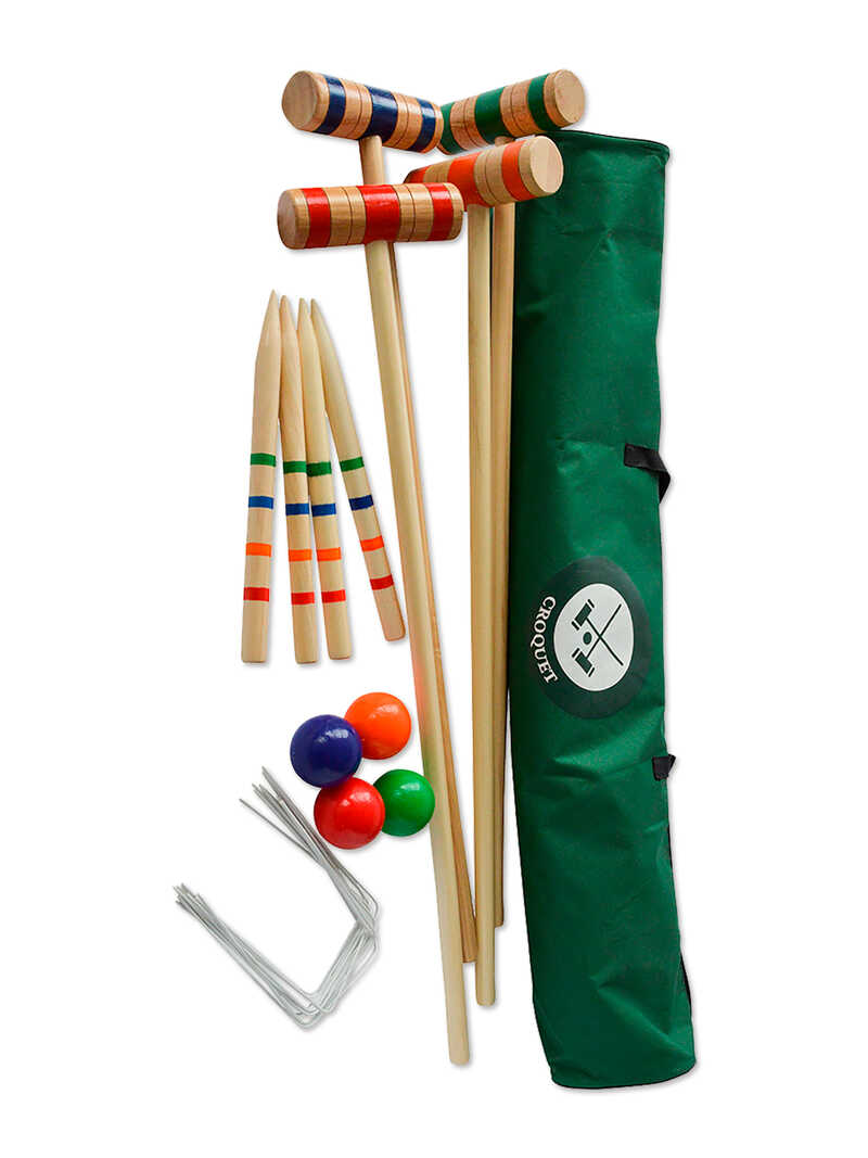 Produktbild zu Krocket-Set aus Holz f�r 4 Spieler