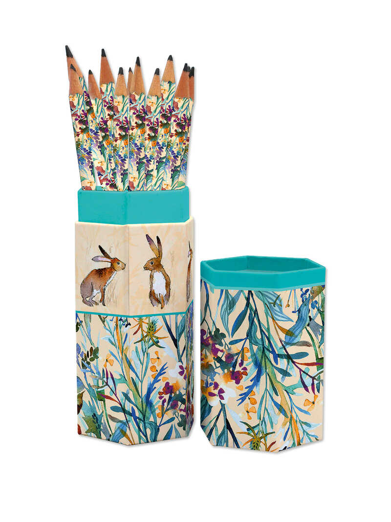 Produktbild zu Bleistiftset Kissing Hares