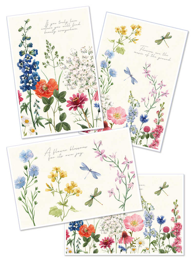 Alternatives Bild 1 zu Briefkarten-Set mit Wildblumen