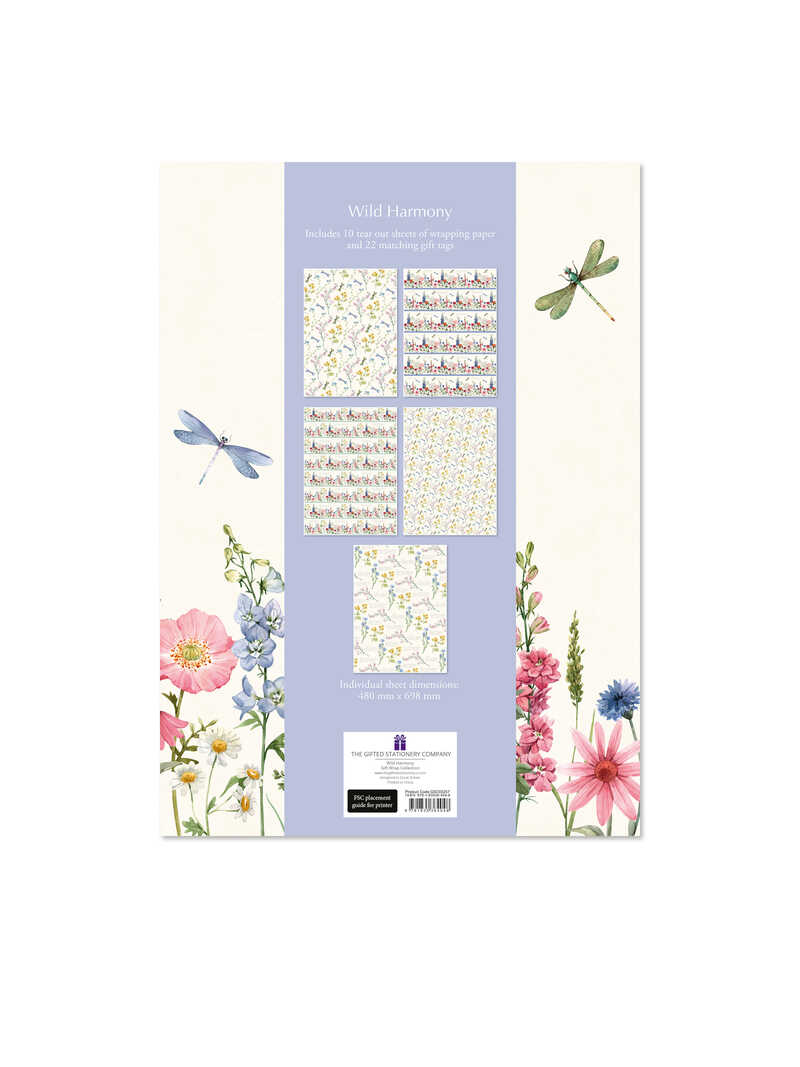 Alternatives Bild 1 zu Geschenkpapier-Set mit Bl�tenmotiven und Anh�ngern