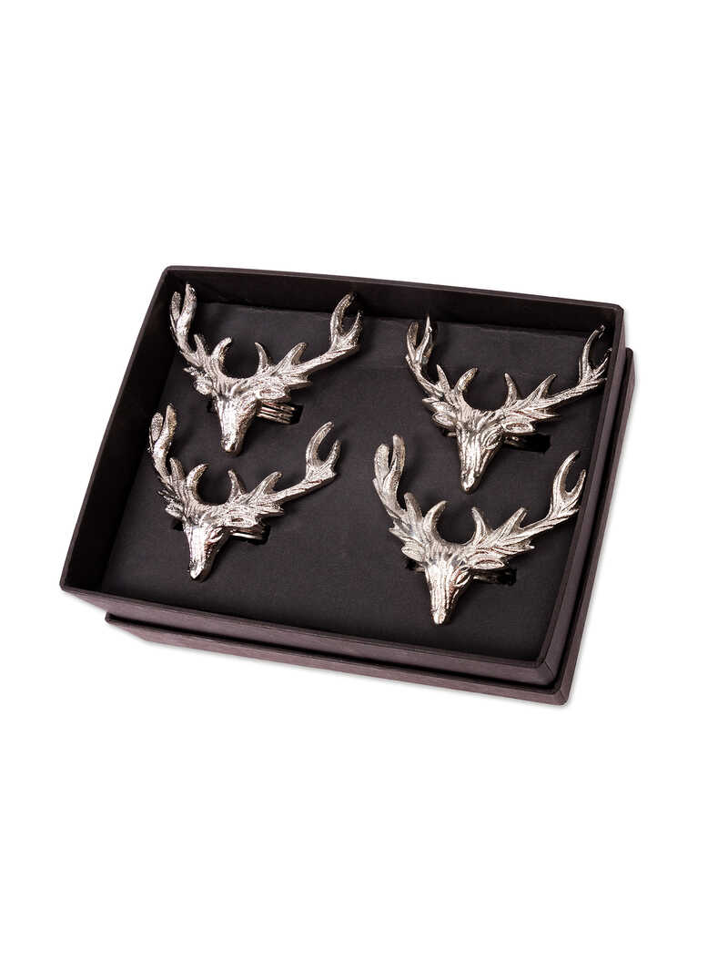 Produktbild zu Serviettenringe-Set Hirsch