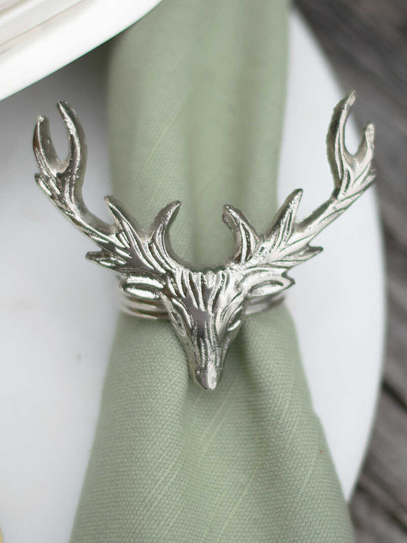 Alternatives Bild 2 zu Serviettenringe-Set Hirsch